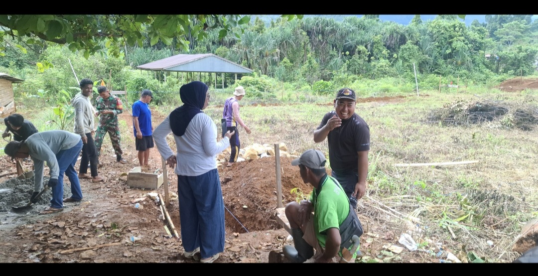 Peletakan Batu Pertama Pembangunan Gerai Kopdes Merah Putih Totallang
